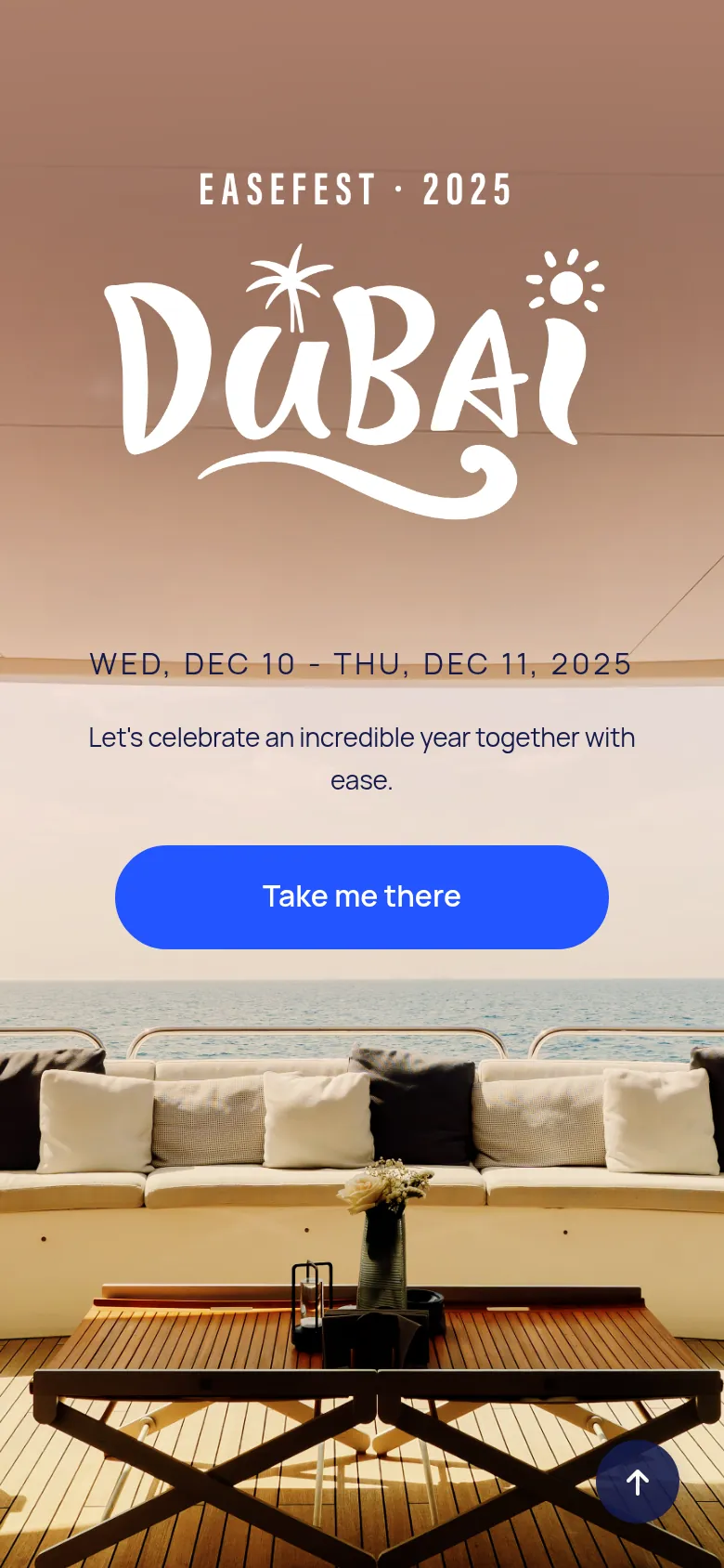 EaseFest Dubai 2025 event page on a phone