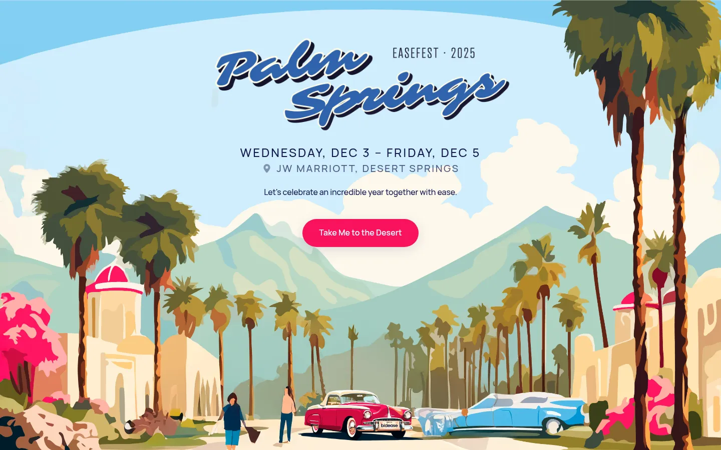 Top of the EaseFest Palm Springs 2025 event page