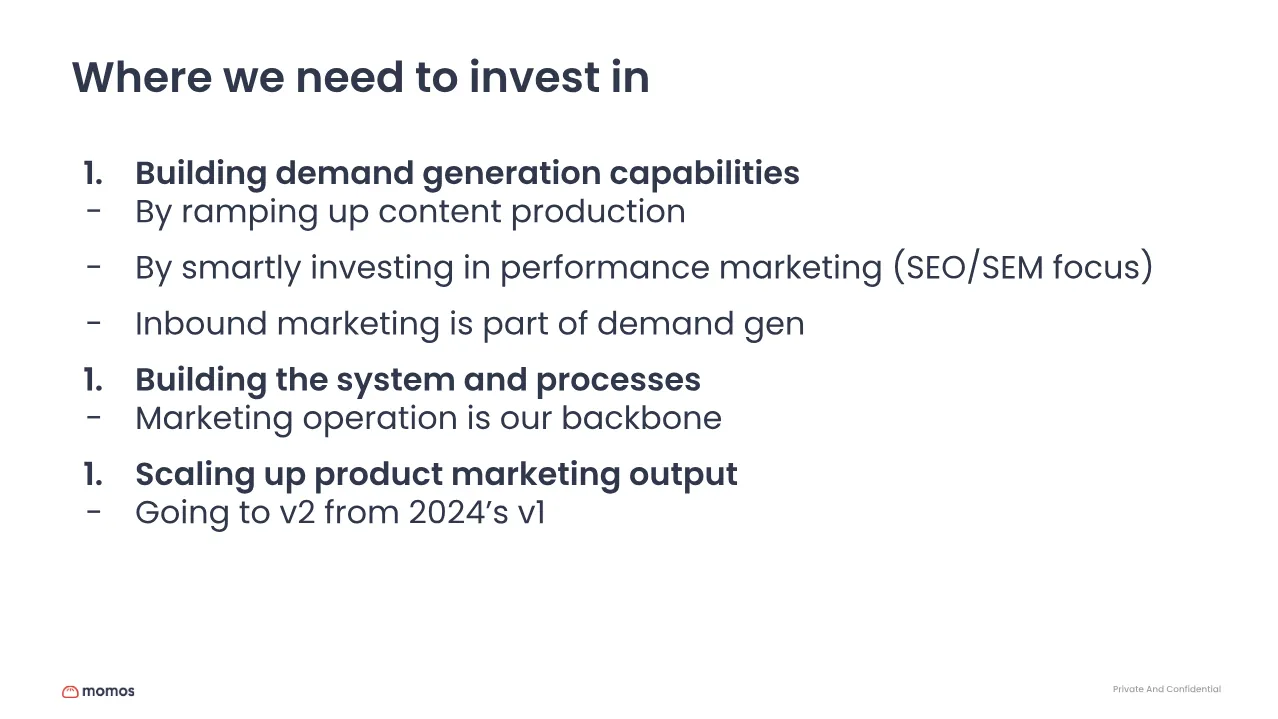 Slide: where we need to invest
