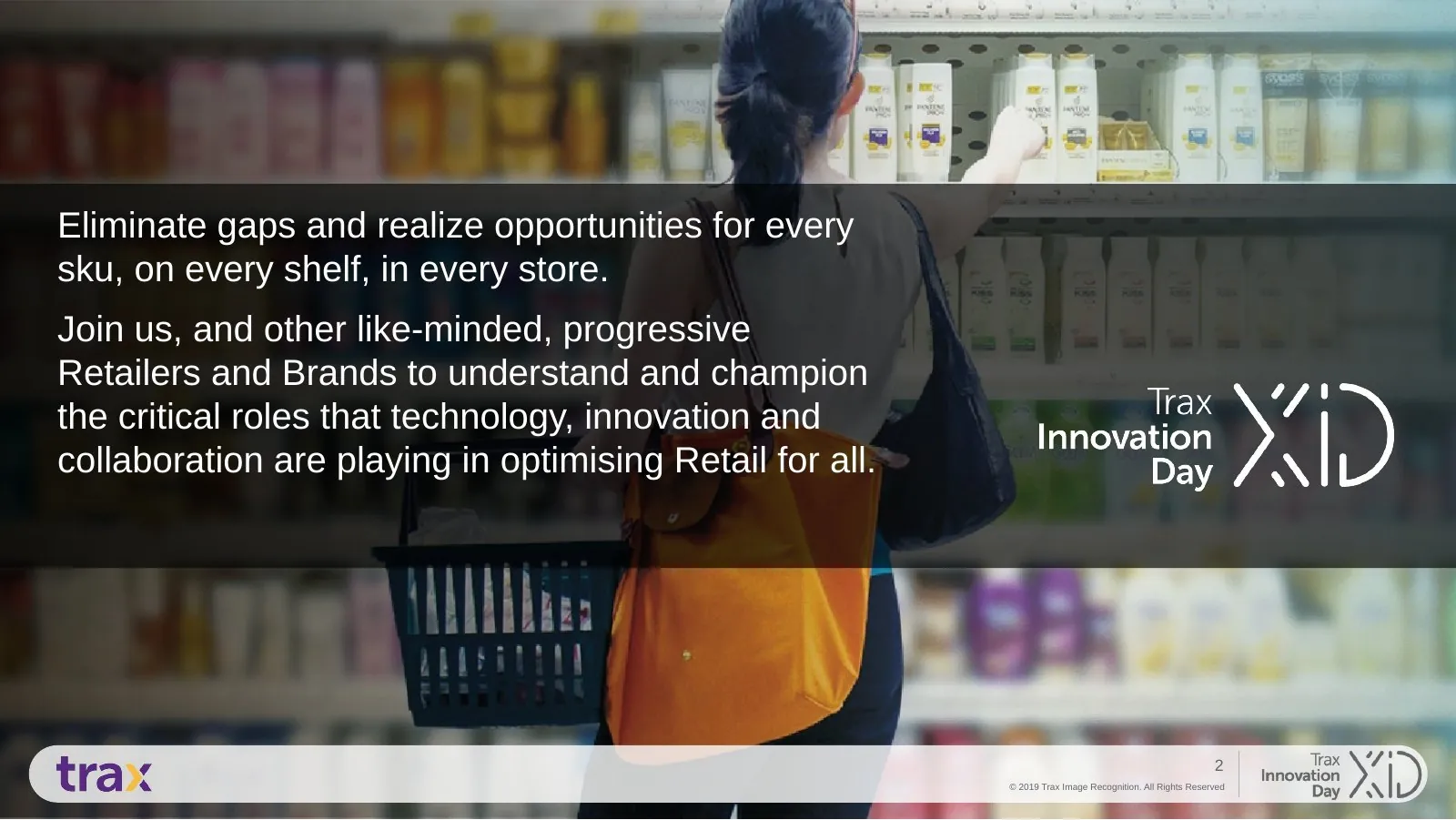 Trax Innovation Day London introduction slide